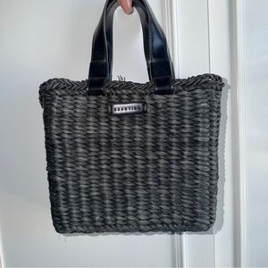 Reaction Kenneth Cole Black Woven Tote